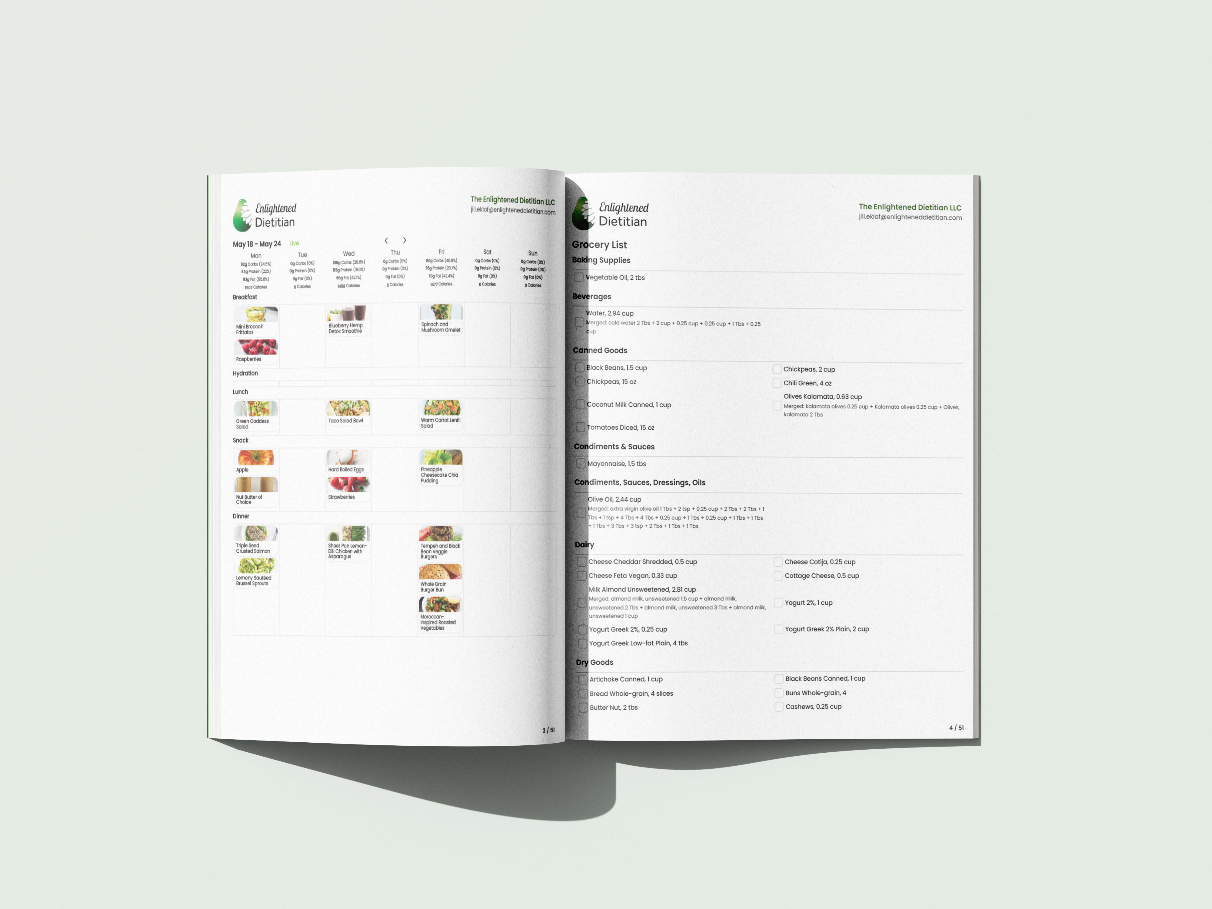 Enlightened Dietitian brand in use 1