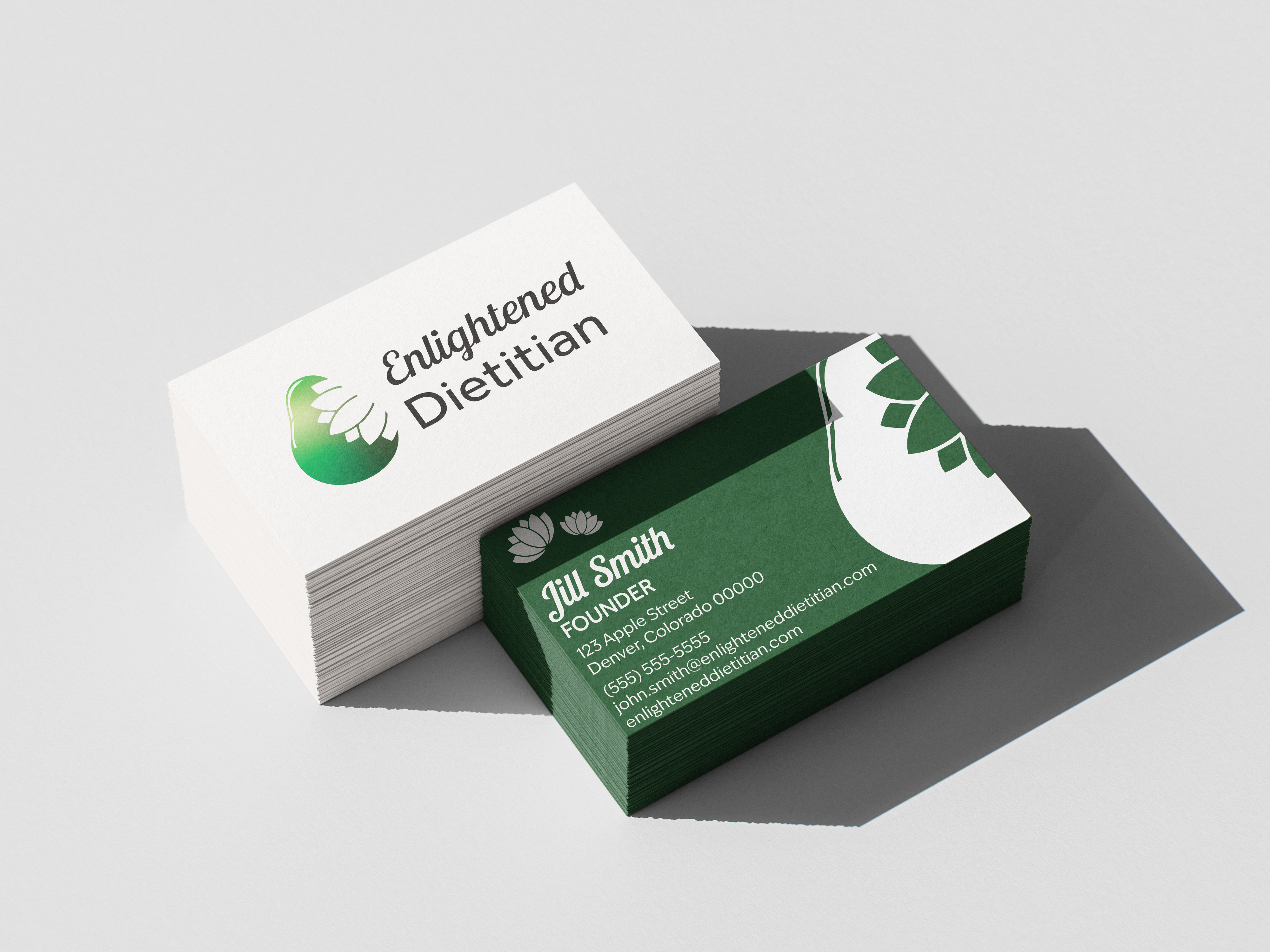 Enlightened Dietitian stationery concept 1 of 3