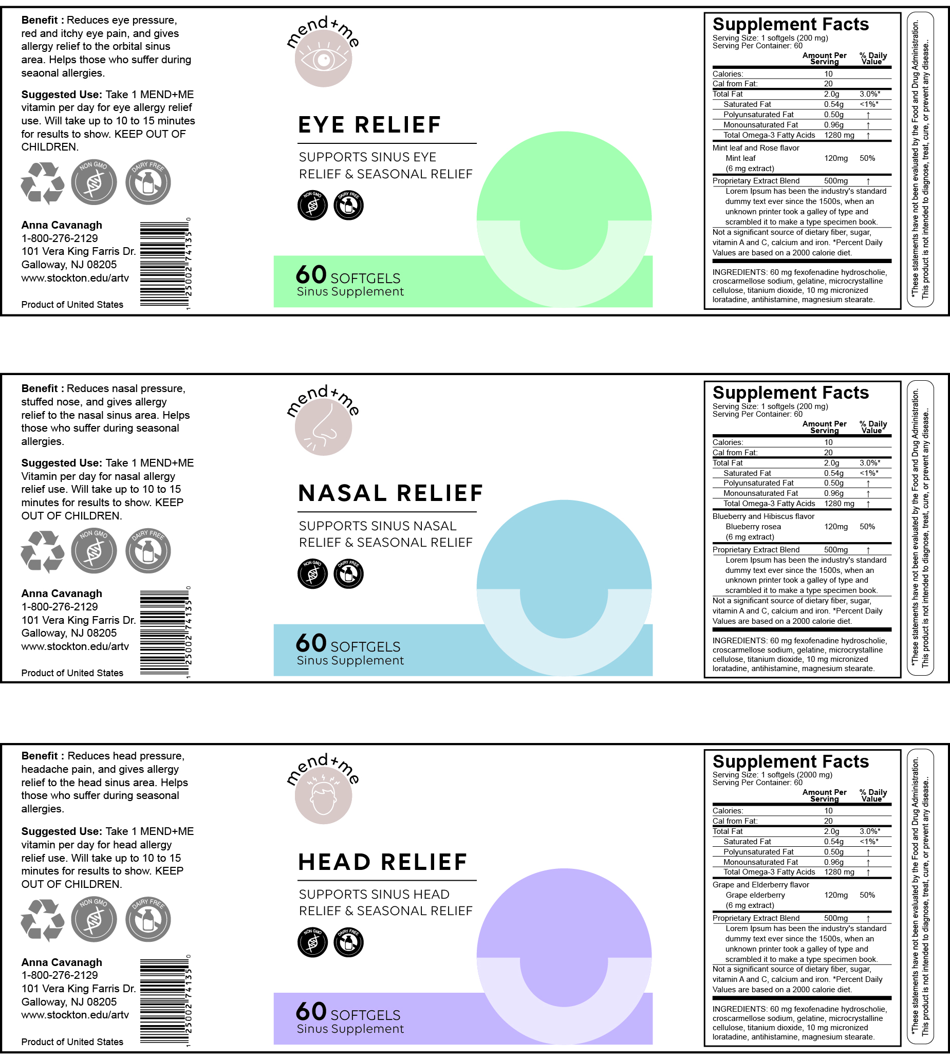 Vitamin bottle labels image 2 of 3